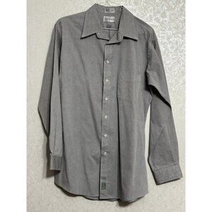 Alexander Lloyd Long‎ Sleeve Button Down Dress Shirt Pinpoint Oxford Tall 37/38